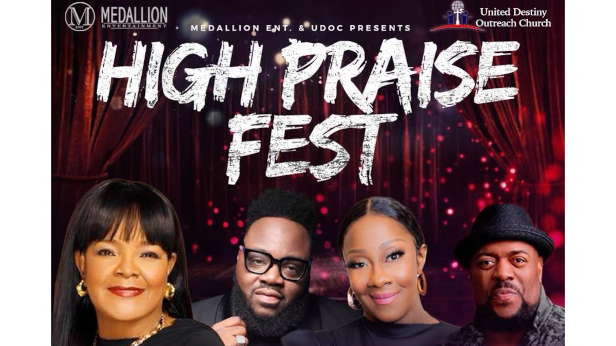 Medallion Entertainment and UDOC Present: High Praise Fest featuring Shirley Caesar and Friends (John P. Kee, Leandria Johnson, Jarell Smalls) June 3, 2023 at 5:00 PM